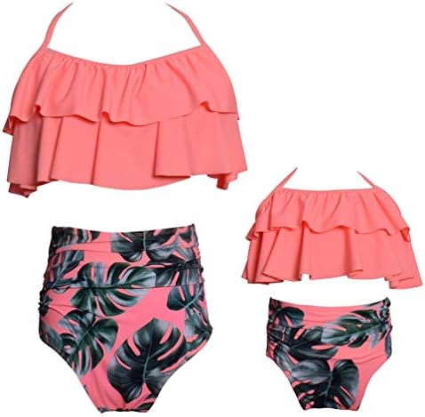 pjsonesie Girls Swimsuit Two Pieces Bikini Set Falbala Swimwear Bathing Suits