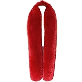 LDFWAY Long Men Women Faux Fur Collar Winter Warm Wrap Stole Scarf Shawl Shrug