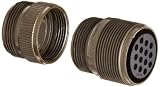Amphenol Industrial MS3101A20-27S Circular Connector Socket, General Duty, Non-Environmental, Threaded Coupling, Solder Termination, Cable Connecting Plug, 20-27 Insert Arrangement, 20 Shell Size, 14 Contacts