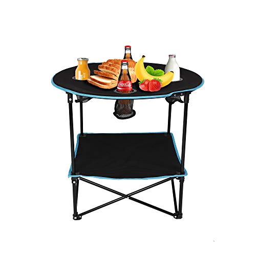 Vilobos Folding Table,Travel Camping Picnic Collapsible Round Table