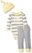 Burt's Bees Baby Unisex Organic Long Sleeve Lap Shoulder Dress and Footed Pant, Heather Grey Honey, 6-9 Months