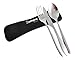 Sempre 3 Piece Travel / Camping Utensils Set in Case To Go, Portable Stainless Steel Cutlery Kit with Lightweight Neoprene Case (2 Pack)