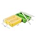 AROTAO Popsicle Molds Silicone Popsicle Maker Ice Pop Molds with 2 Lids and 4 Sticks - Easy Removal - Set of 2 Different Shapes - BPA Free - DIY Ice Cream Maker For Kids - Yellow and Green