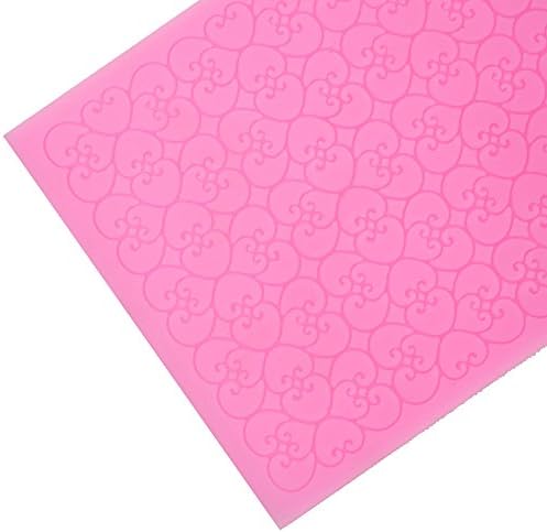 Fondant Sugar Gumpaste Silicone Mold for Cake Decorating and Sugarcraft (Heart Pattern Lace)