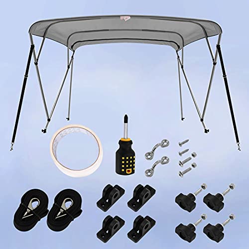 KING BIRD 4 Bow Bimini Boat Top Cover Sun Shade Boat Canopy Waterproof