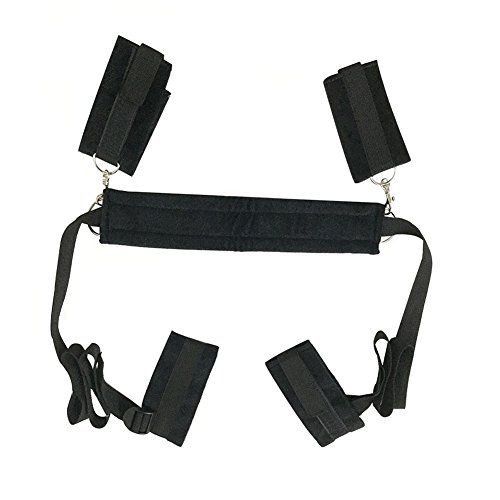 Blueboo Handcuffs Bed System Adjustable Nylon Hand And Ankle Cuffs For Men And Women (soft neck handcuffs)