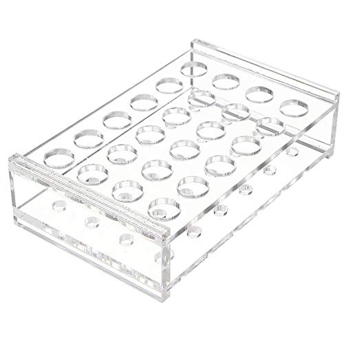 24 Holes Plastic Test Tube Rack Testing Tubes Holder Lab Test Tube Storage Stand Test Tube Stand Shelf Test Tubing Racks Bracket for 10.5mm/1.5ml Test Tube, Lab School Supplies Laboratory Equipment