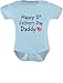 Tstars Happy Father's Day Daddy-First Father's Day Bodysuit-Gift for New Dad-Newborn Infant Outfit Boy or Girl Size 3M-24M Newborn Light Blue