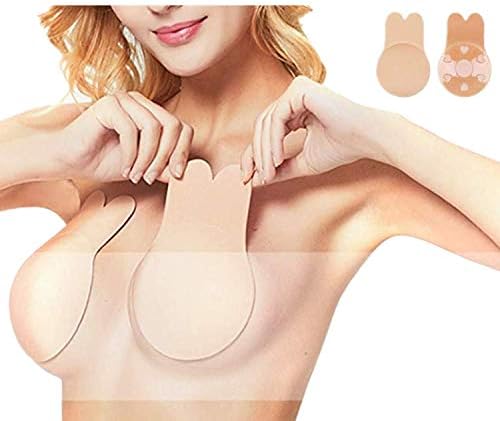 EUTUOPU Rabbit Ear Breast Lift Cover Bra -Big Size Reusable Lifting Bra Cups Nipple Cover for Women