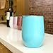 Vantic Wine Tumbler, 12 oz Stainless Steel Stemless Glass | Double Wall Vacuum Insulated Perfect for Home Outdoor - Teal