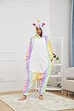 OLadydress Unisex Unicorn Costumes Pyjamas, Adult Women Men Animal Cosplay Onesie (S, Colored)