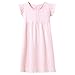 Toddler Girls' Princess Nightgowns Heart Printied Sleep Shirts Ruffle Nightie Pink 4t
