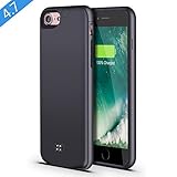 iPhone 8/7 Battery Case,Support Lightning Headphone,Lsmila 2700mAh Ultra Slim Extended Charging Case for iPhone 7/8(4.7’) Battery Charger Case Battery Pack w/Lightning Port,Double Battery-gray
