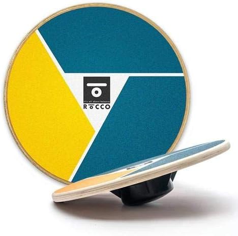 Wooden Wobble Balance Board with Free Online Instructional Videos for Home Gym Kit