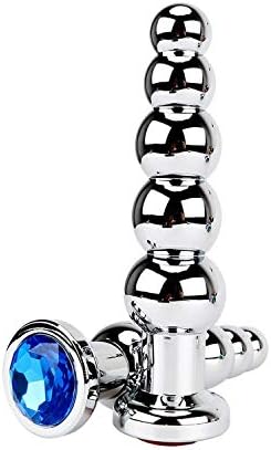 EOEKR SHIRTS Būtt Glass Plug Stainless Steel Pròstate Massage BūttPlug Heavy Beads with 5 Balls Sexcv Toys for Men and Women Metal Anál Plugs,Red,Būtt Sexcv Plug Bootie