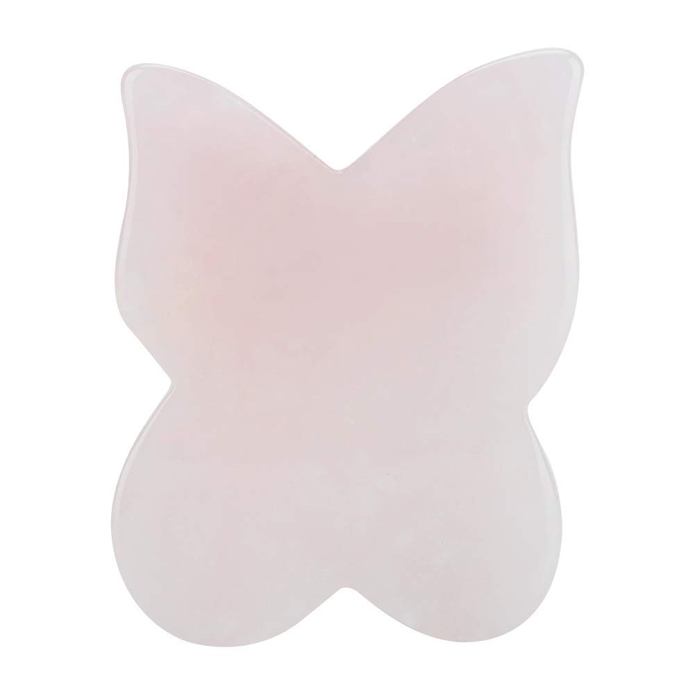 Gua Sha Scraping Massage Tool Rose Quartz Healing Stone Natural Jade Crystal For SPA Therapy And Acupuncture Treatment