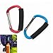 Grocery Bag Holder Handle Carrier Tool,Magnoloran 2 Pack Extra-large D-Shape Super-handy Snap Hook Hanger, Mommy Hook Carry Handle With Soft Foam Grip