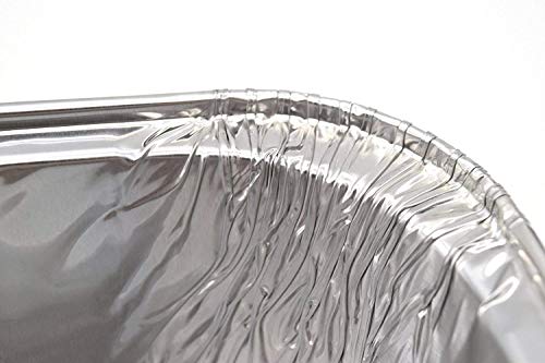 Fig & Leaf (120 Pack) Premium 2-LB Loaf Baking Pans l Standard Size 8.5" x 4.5" x 2.5" l Bread Pan l 28 Gauge l Top Baker's Choice Disposable Aluminum Foil for Cakes Meatloaf Lasagna Oven Safe Sturdy