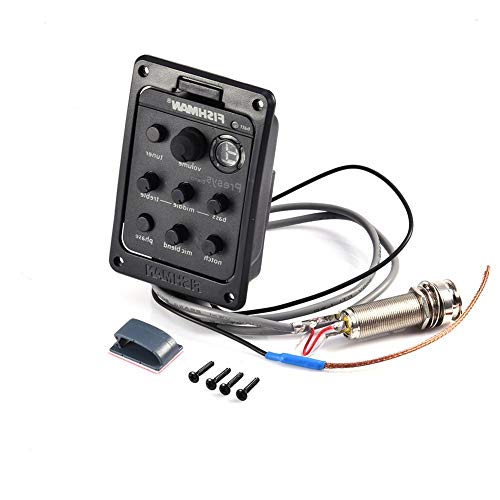 Acoustic Guitar 4 Band Tuner Preamp Equalizer Pickup Acoustic Electric Guitar Preamplifier Tuner With Tuner And Volume Control For Acoustic Guitars