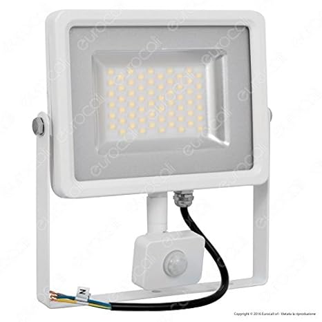 V-TAC VT-4830 PIR 30W SMD PIR SENSOR SLIMLINE SLIM LED FLOODLIGHT BLANCO IP44: Amazon.es: Iluminación