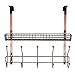 HOMFA Over The Door 5 Hook Organizer Rack With Shelf for Coats, Hats, Robes, Towels (Bronze Finish)