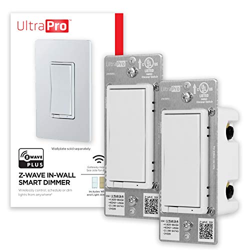 Photo 1 of UltraPro White Z-Wave Plus Smart Light Dimmer Switch