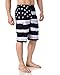 Mens USA Flag Microfiber Hybrid Board Shorts Black XL