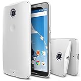 Rearth Ringke Slim Full Top and Bottom Coverage Hard Case with Premium Screen Protector for Google Motorola Nexus 6 - Retail Packaging - White