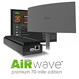 Mohu AirWave HDTV Streaming Media Player, Premium Edition with Outdoor TV Antenna for Free TV, Programming Guide, Mohu TV app for Roku, AppleTV, Amazon Fire, MH-110088 (70 Mile)