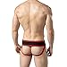 Men's Lingerie Hot Jockstrap with Big Crochet Bulge Pouch Size M, Red
