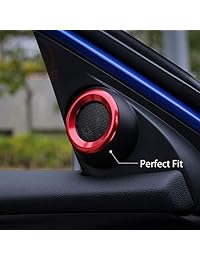 Thenice   Pomo de aire acondicionado para interior del coche, botón de arranque con pilar tipo A, anillo para la 10ª generación de Honda Civic