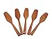 Saoneer Handmade Natural Wood Small Knife and Spatula Wooden Kitchen Tool Bread, Bakery, Cake, Jam, Butter Spreader Set of 10 (Natural Red Wood)