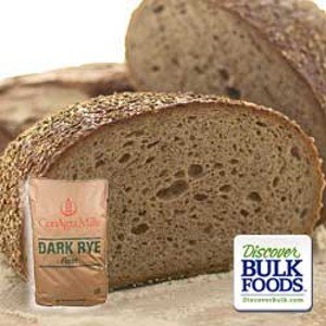 Kauffman's Fruit Farm, Dark Rye Flour, Fiber Rich, Excellent flour to make satisfying German Black Bread or Jewish Rye Bread Bulk 2.9 lb bag