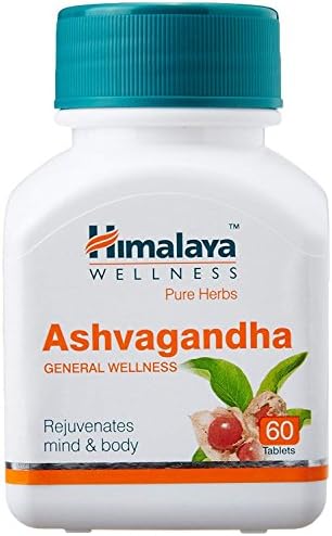 Himalaya Pure Herbs Ashwagandha, Anti-stress & Energy, , 2.96 Mg Withanolides, 60 Capsules,(pack of 4)