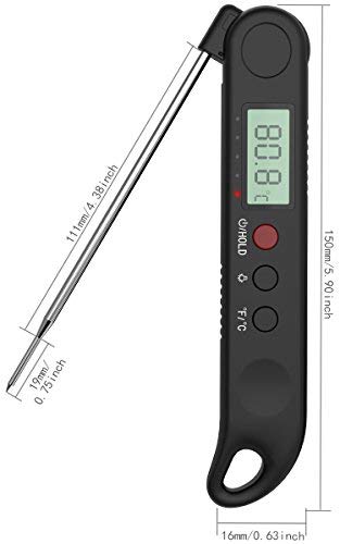image for Instant Read Meat Thermometer, GOOQ Super Fast Digital Electronic Food