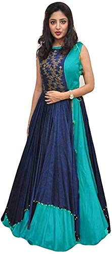 renzydeal fashion semi stitched gown for women(pink)