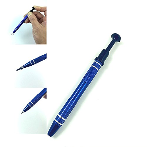 IC Pickup/Thread Picker/BGA Chip Picker/Electronic Component Catch/ 4 Clamp IC Chip Metal Catcher/Manicure Cotton Ball Claw.