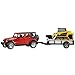 Bruder Jeep Wrangler Unlimited Rubicon with Trailer and CAT Skid Steer