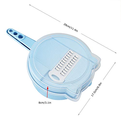 Vegetable Mandoline Slicer,Carry360 15 in 1 Veggie Spiralizer Cutter and Shredder- Wheat Straw Materials Multipurpose Julienne Grater with Guard for Fruit,Low Carb/Paleo/Gluten-Free Meals