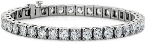 4.00 ct Ladies Round Cut Diamond Tennis Bracelet in 14 kt White Gold