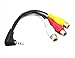 Wpeng RCA Jack Adapter Cable ,0.6FT/20cm 90 degree Right-angled 3.5mm 1/8