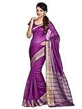 Shonaya Purple Banarasi SIlk Woven Work saree &Unstitched Blouse Piece,Free Size