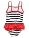 BeautyIn Kids Swimwear Girls One Piece Swimsuit Cute Striped Ruffle Swimming Costume, Multicolor, 9-12 Months