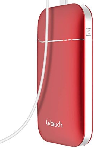 Letouch Rechargeable Hand Warmer 7800mAh Power Bank, Portable Double-Sided Heating Reusable Electric Hand Warmer, USB Mobile External Battery Charger Winter Great Gift for Women,Man