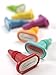 Rabbit Wine and Beverage Bottle Stoppers with Grip Top (Assorted Colors, Set of 4)