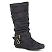 Journee Collection Womens Regular Sized and Wide-Calf Buckle Slouch Mid-Calf Boot