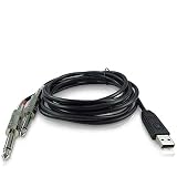 BEHRINGER 2 Stereo 1/4" Line In to USB Interface Cable Black, (LINE2USB)