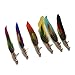 Sunny Home Men's Colorful Feather Handmade Lapel Pin Boutonniere for Suit(Pack of 6)