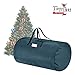 Christmas Tree Storage Bag - Zippered Canvas Sack Fits 12-Foot Artificial Trees - Protects Holiday Decor and Inflatables by Tiny Tim Totes (Green)
