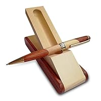 Ren Handcraft Luxury Wooden Ballpoint Pen Gift Set with Business Pen Case Display, Nice Writing Pen with Box and Gel Ink Refills